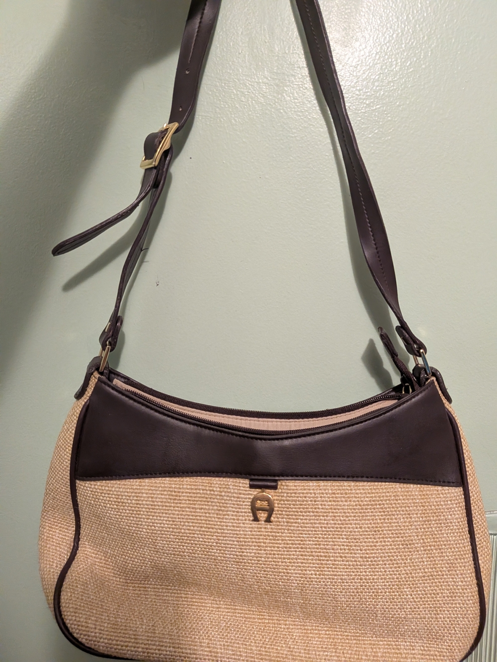 Vintage Eitienne Aigner Jute Shoulder Bag - Picture 3 of 9